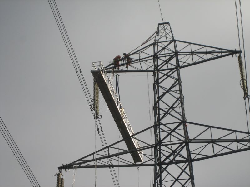 Other image for Overhead power line replacement underway